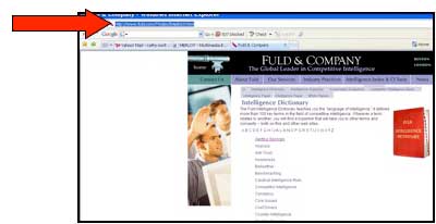 Screenshot of sample webpage to be submitted to MERLOT with arrow pointing to web address